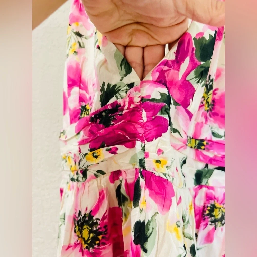 Abercrombie & Fitch colorful flower print maxi dress NWT